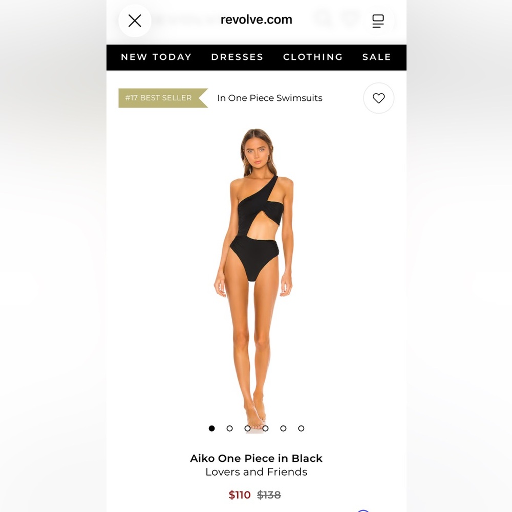 REVOLVE Asymmetrical Black One-Piece Swimsuit